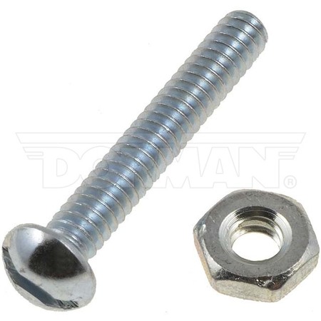 Motormite Stove Bolt With Nuts-3/16-24 In X 1-1/4,44406 44406